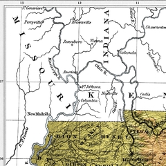 Mapa de Relevo do Tennessee - 1831 na internet