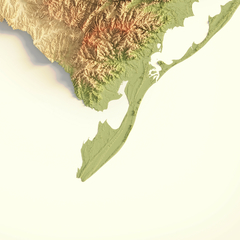 Mapa 3D do Rio Grande do Sul