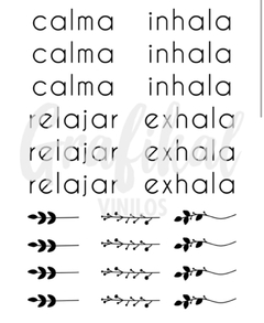 Vinilo Grafikal Calma - inhala - exhala - relajar