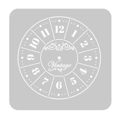 Stencil Eq 1006 Reloj vintage 30cm