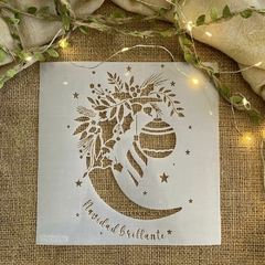 CE Luna Navidad 20x20 Stencil Caro esta