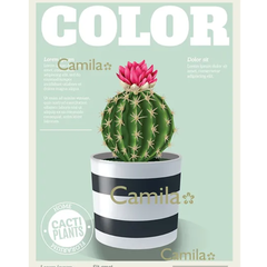 Lamina A4 Decoupage Camila Color Cactus