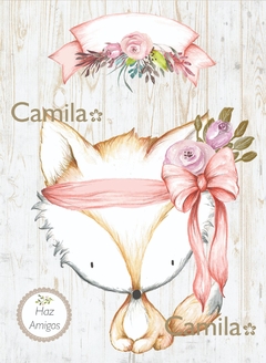 Lamina Decoupage A4 Camila ANIMALITOS DEL BOSQUE ZORRITO 2