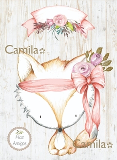 Lamina sublimacion A4 Camila ANIMALITOS DEL BOSQUE ZORRITO 2
