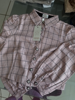 Camisa Cropped Alfa Xadrez - loja online