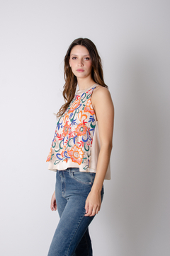 Top Sofy con encaje multicolor - comprar online