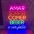 Luminária Painel Neon Led - Amar Sorrir Comer Beber e ser Feliz 55x70cm