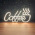 Luminária Painel Neon Led - Coffee com Xícara 23x43cm