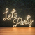 Luminária Painel Neon Led - Let's Party 83x68cm
