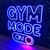 Luminária Painel Neon Led - Gym Mode On 80x80cm - Kamaleon Neon Led