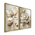 Quadros Flowers White and Gold - loja online