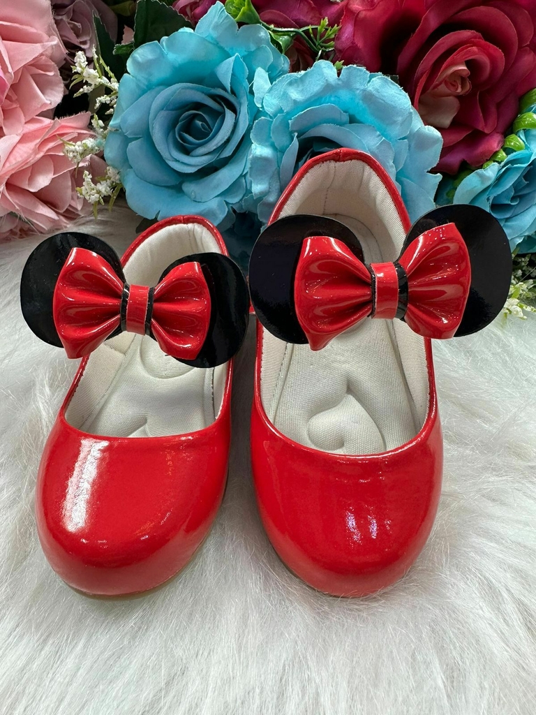 Sapatilha Flor Di Mila Minnie Vermelha