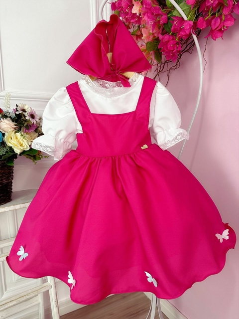 Vestido Infantil Princesa Sofia Lilás Aplique Pérolas Luxo