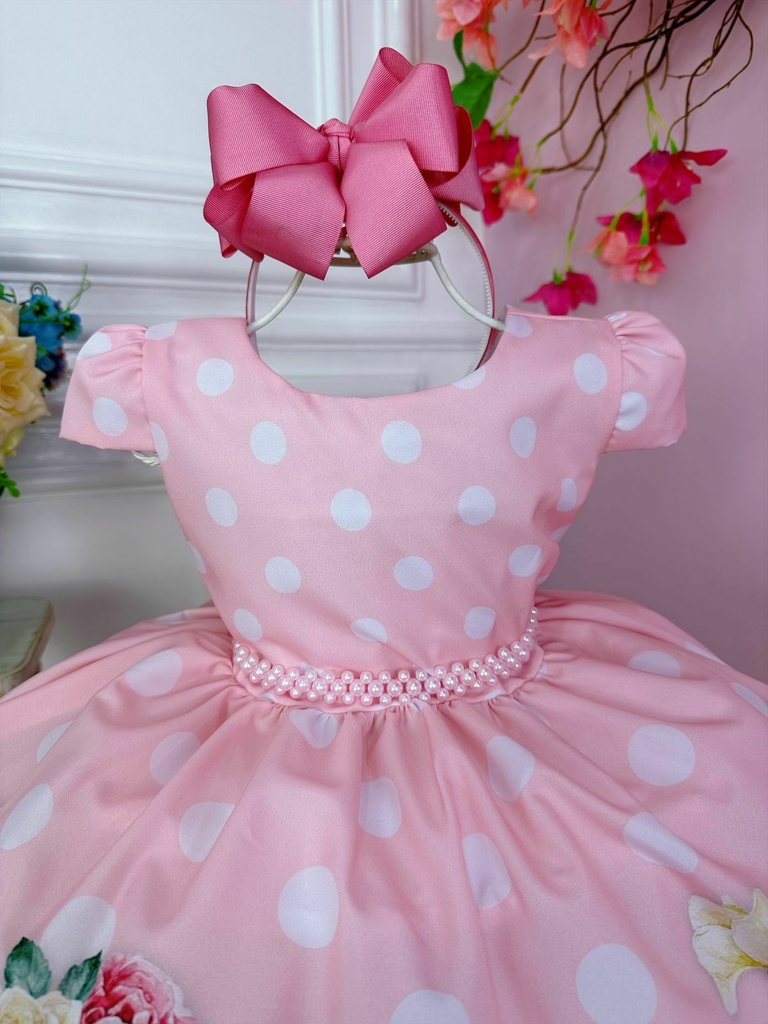 Vestido infantil de peça única com cinto, vestidos rosa para bebês, roupas  kawaii, estilo arejado, moda Y2K, 1-8Y, novo, quente, 2023