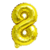 Balão De Número Dourado Metalizado 40cm - Festas & Festas