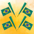 Corneta Vuvulzela Com Bandeira Brasil Copa Do Mundo Torcedor - Festas & Festas