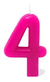 Imagem do Vela Aniversario Número Pink 1 Unidade