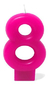 Vela Aniversario Número Pink 1 Unidade - Festas & Festas