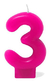 Vela Aniversario Número Pink 1 Unidade - loja online