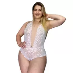 Body Plus Size Rendado Decote Profundo - M Lingerie - Moda Íntima Sensual