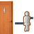 Boneco banheiro feminino e masculino placa banheiro placa de porta sinalizadora banheiro - comprar online