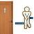 Boneco banheiro feminino e masculino placa banheiro placa de porta sinalizadora banheiro - Fabricio Laser