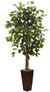 Nearly Natural® Árbol Ficus de 5.5 Pies con Maceta de Bambú - comprar en línea