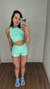 Conjunto Maze Top com Gola Básico Short Cós Transpassado