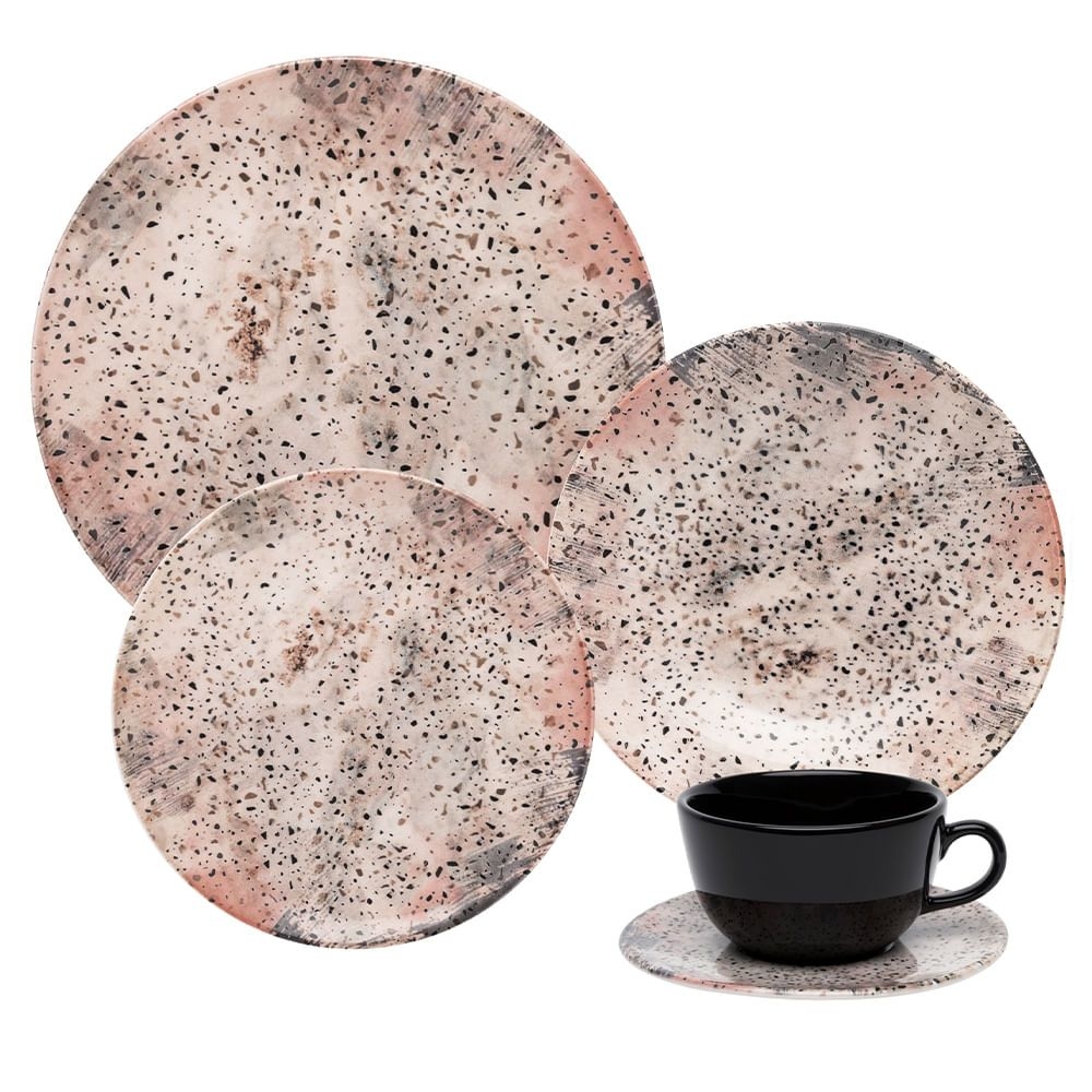 Set de vajilla 30 piezas Terrazzo Unni Oxford