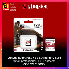 Memoria SD Kingston Canvas React Plus 128GB 300MB/s - comprar online