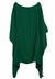 Vestido Kaftan Saída Amplo Crepe Acetinado Liso Verde - comprar online