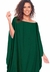 Vestido Kaftan Saída Amplo Crepe Acetinado Liso Verde - loja online