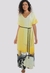 Vestido Kaftan Longo Decote V Fendas Cinto Cordao Viscose Estampa Exclusiva Rio de Janeiro - loja online