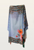 Vestido Kaftan Amplo Cetim Estampado Exclusivo Joias Flores Lilas - comprar online