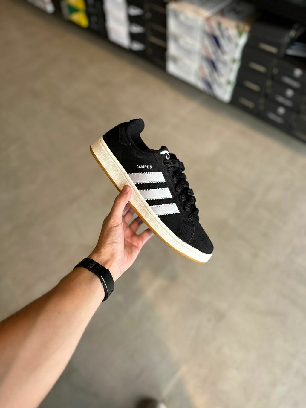 Adidas campus negras hombre best sale