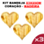 Kit Bandeja de Madeira - Modelo Coração (G) Durabilidade e Estilo Rústico para Servir com Elegância - Perfeita para Todas as Ocasiões e Decorações - loja online