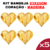 Kit Bandeja de Madeira - Modelo Coração (G) Durabilidade e Estilo Rústico para Servir com Elegância - Perfeita para Todas as Ocasiões e Decorações