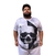 Camiseta Dry Fit Masculina Plus Size Proteção Solar Uv+ Branca Camisa Estampa Caveira Geometric - Hyperbole Oficial
