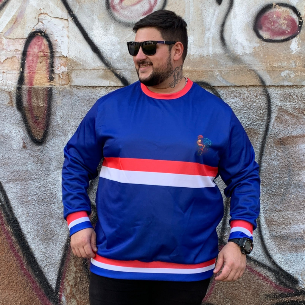 Blusa de Frio Masculina Plus Size Estampada Estilosa Tamanho Grande