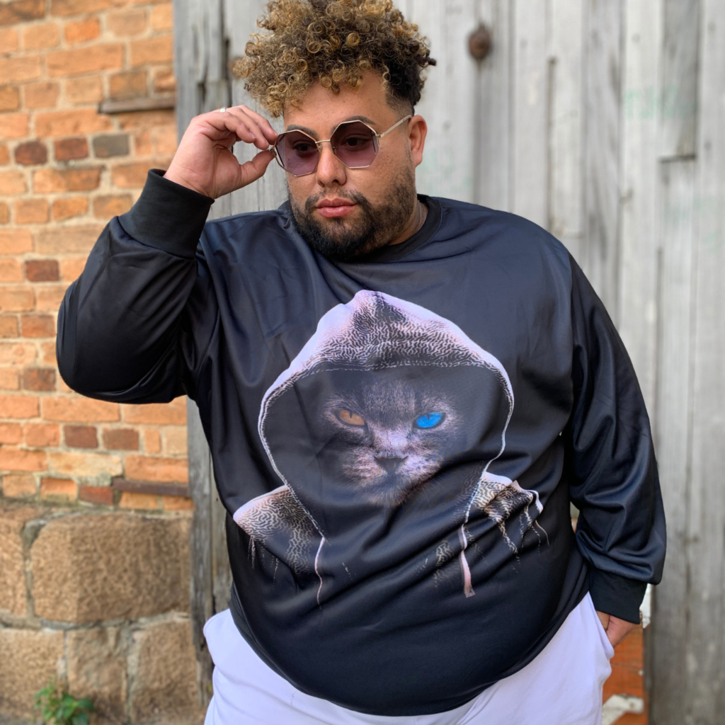 Blusa de moletom masculina extra grande 2025