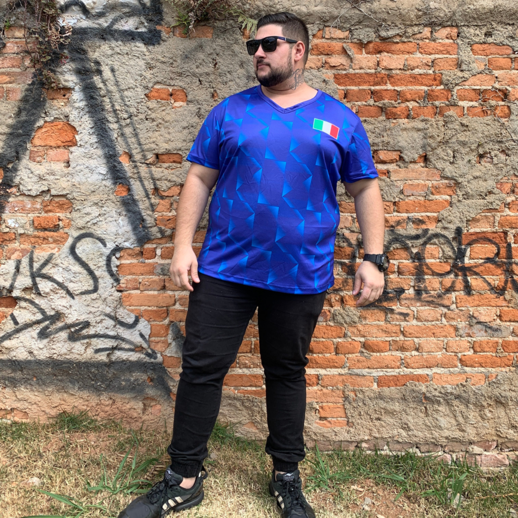 Camiseta Futebol Dry Fit Masculina Plus Size Proteção Uv+ Camisa Le