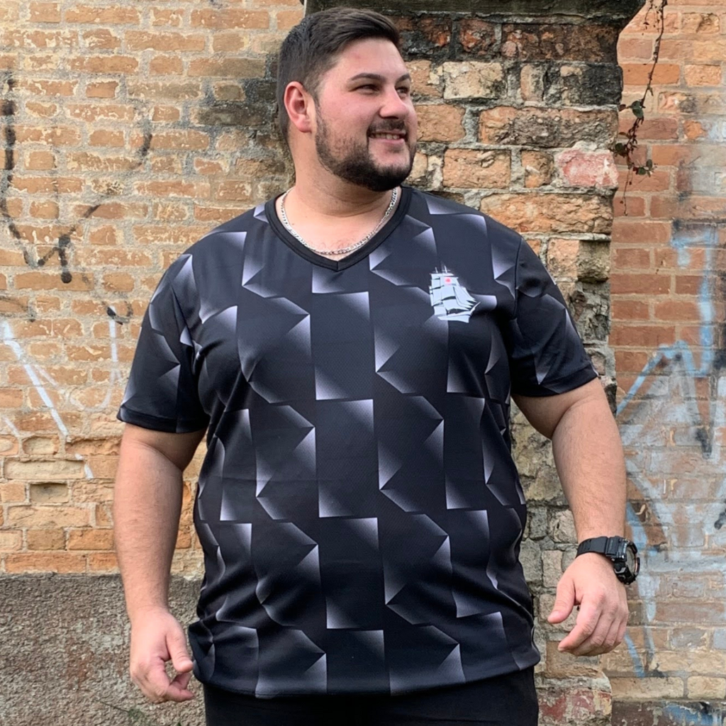 Camisa time futebol Plus Size Masculina Manga Curta Dry Fit Prot. Uv