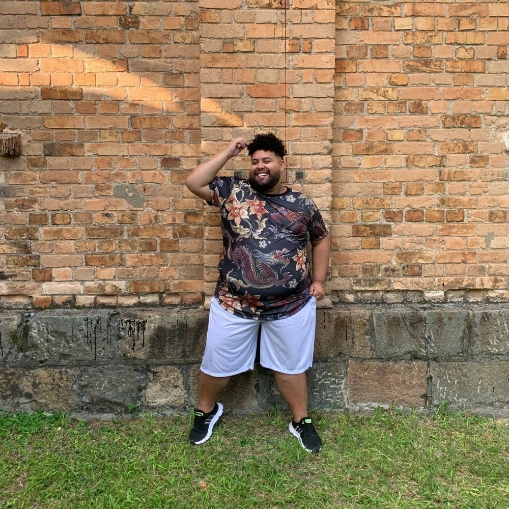 Camiseta Longline Masculina Plus Size Dry Fit Camisa Prote o Uv