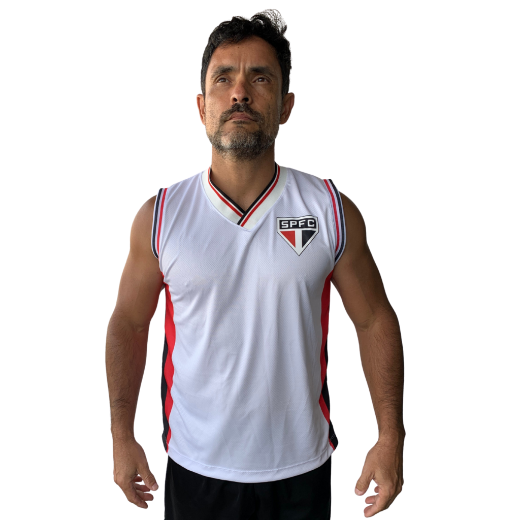 Camiseta Regata São Paulo Original Plus Size Proteção Uv+ Oficial