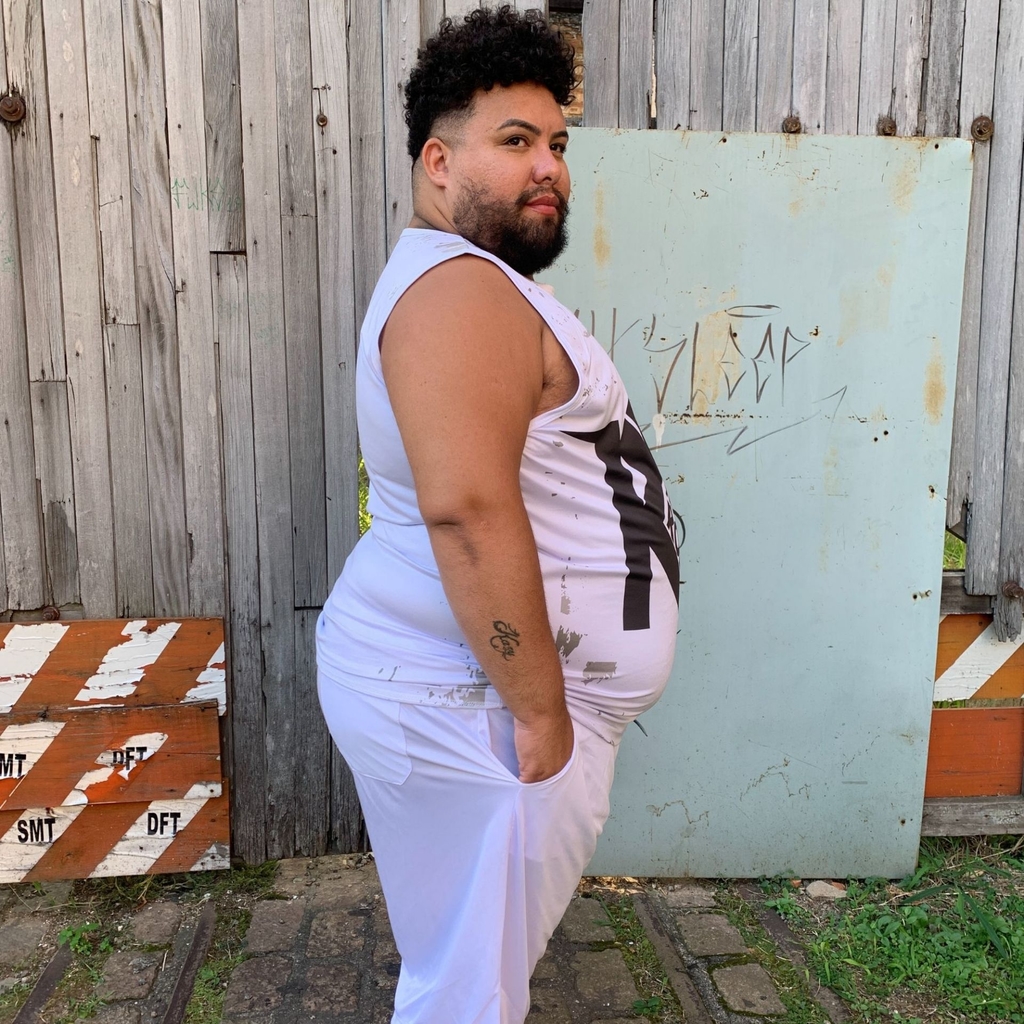 Calça branca masculina plus size discount