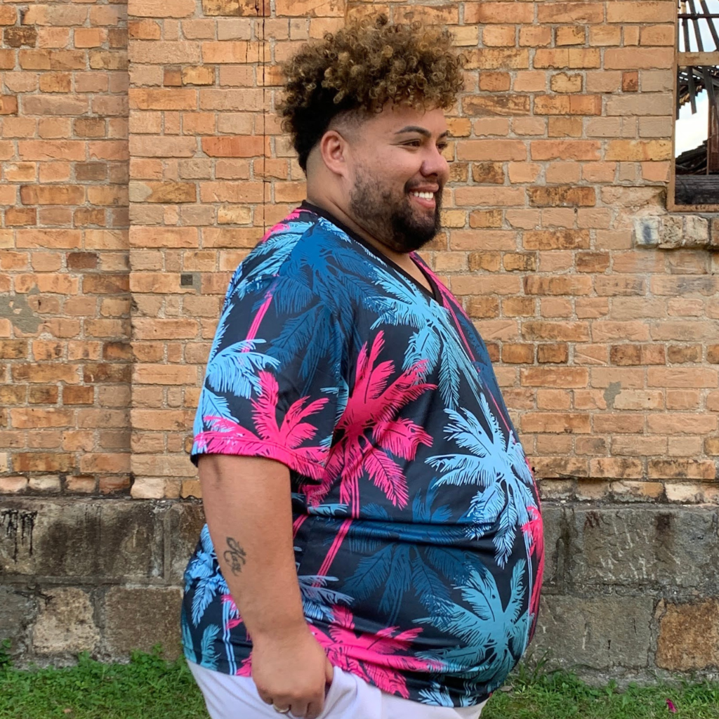 Camisa floral hotsell plus size masculina