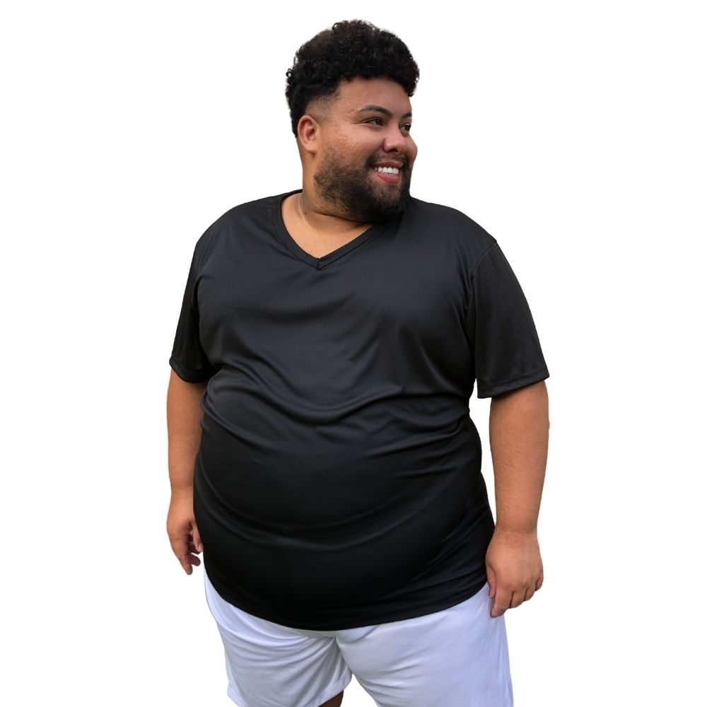 Camiseta Dry Fit Masculina Plus Size Prote o Uv Camisa B sica Gra