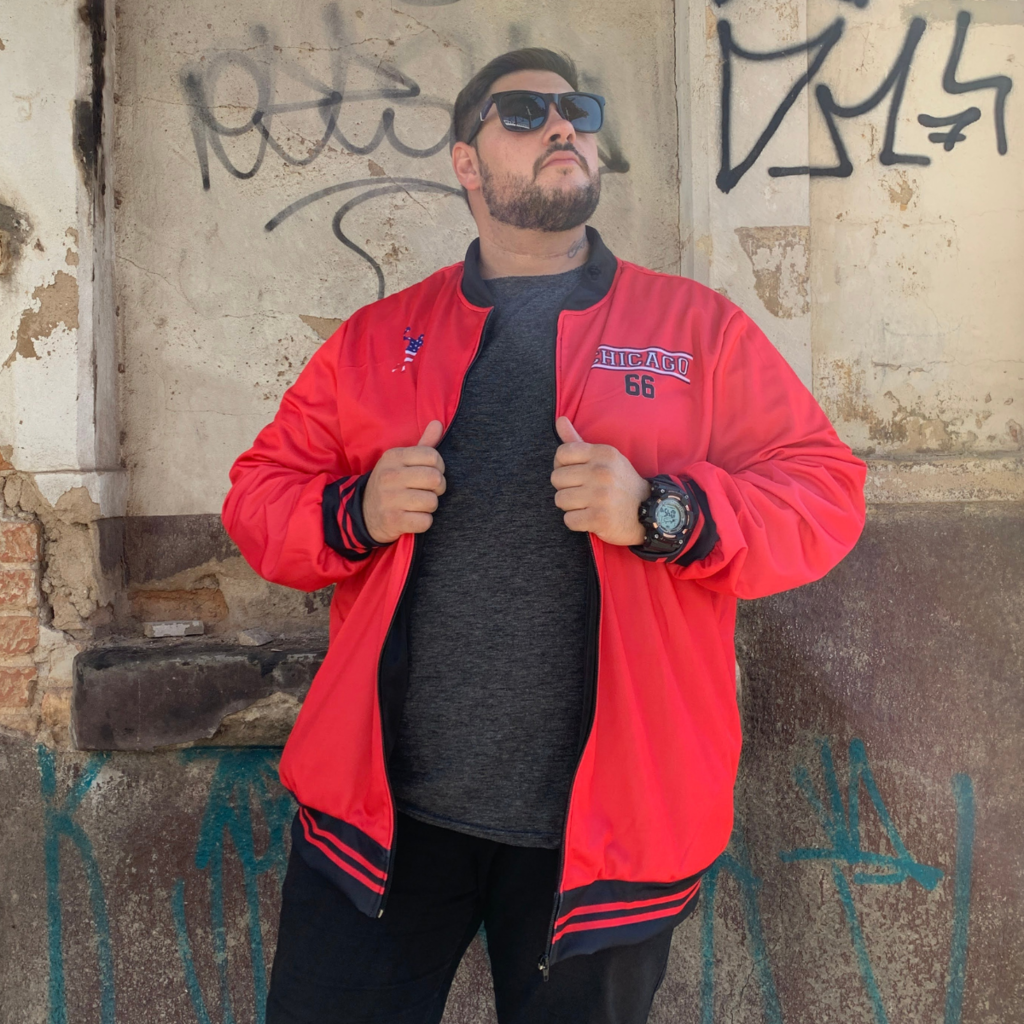 Jaqueta vermelha plus size 2025