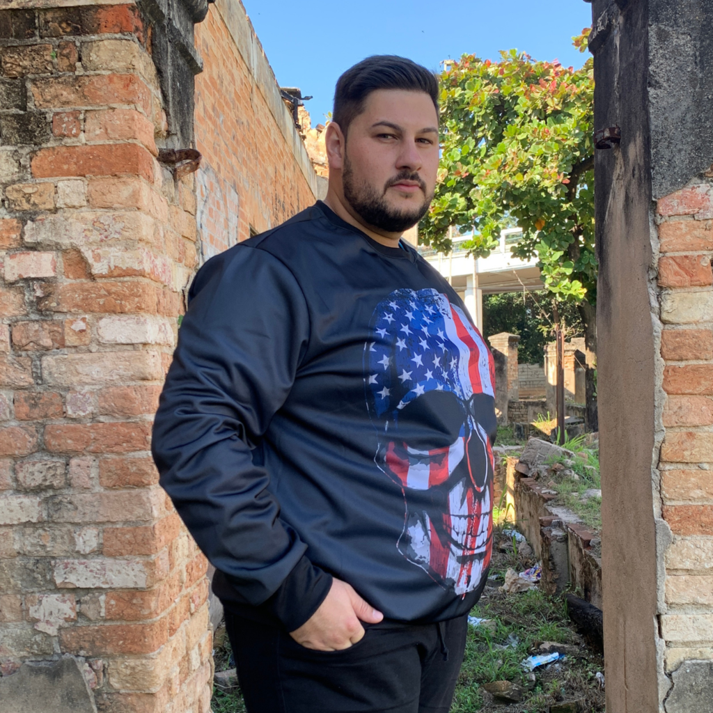 Blusa de Frio Masculina Plus Size Estampada Estilosa Tamanho Grande