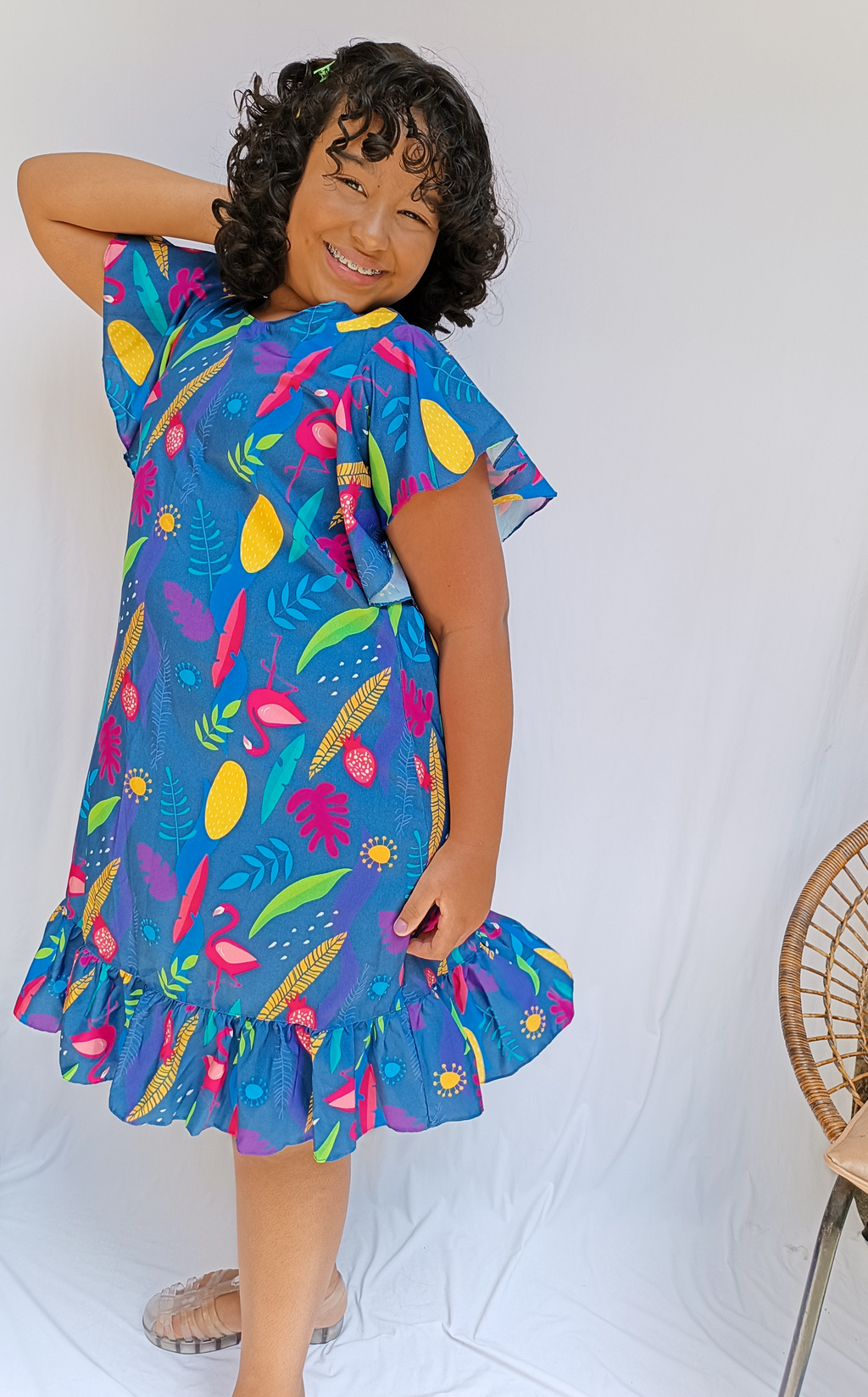 Vestido infantil tamanho grande